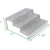 Mind Reader 3TSHELF2-BLK 3 Tier Multi Purpose Kitchen Storage Organizer Steps, 2 Pack, Metal Mesh, Black(Silver)