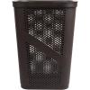 Mind Reader 60L Slim Laundry Hamper, Clothes Basket, Lid, Ventilated, Plastic, 17.25″L x 13.75″W x 23.5″H, Set of 2, Brown