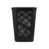 Mind Reader 60L Slim Laundry Hamper, Clothes Basket, Lid, Ventilated, Plastic, Set of 2, Gray(Black)