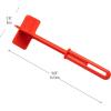 Mind Reader Meat Chopper Spatula, Heat Resistant Kitchen Tool for Mixing, Cutting, Mashing, Dicing Ground Beef, Avocado, Pack of 2, Nylon, Light Blue(Red)