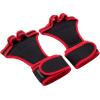 Mind Reader Pull-Up Glove Set, Secure Finger Holes, Textured Non-Slip Grip for Chin-Up Bars, Gymnastics, Circus Training, Aerial or Pole Fitness, Large, Red
