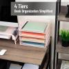 Mind Reader Stackable Paper Tray, Desktop Organizer, File Storage, Office, Metal Mesh, 4 Pcs., Silver(Pink)