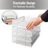 Mind Reader Stackable Paper Tray, Desktop Organizer, File Storage, Office, Metal Mesh, 4 Pcs., Silver(White)