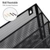Mind Reader Vertical File Storage, Desktop Organizer, Wall Mount, Office, Metal Mesh, 12.5″ L x 3.75″ W x 11.5″ H, Black(Black)