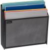 Mind Reader Vertical File Storage, Desktop Organizer, Workspace, Office, Metal Mesh, 12.5″ L x 3.75″ W x 11.5″ H, Black(Single (Pack of 4))