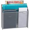 Mind Reader Vertical File Storage, Desktop Organizer, Wall Mount, Office, Metal Mesh, 12.5″ L x 3.75″ W x 11.5″ H, Black(Silver)