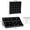 Mind Reader 11-Compartment Organizer and Pod Carousel Set, 50 Pod Capacity, 17.875″L x 9.5″W x 6.625″H, 2 Pcs., Black(Black)