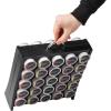 Mind Reader 11-Compartment Organizer and Pod Carousel Set, 50 Pod Capacity, 17.875″L x 9.5″W x 6.625″H, 2 Pcs., Black(Black)