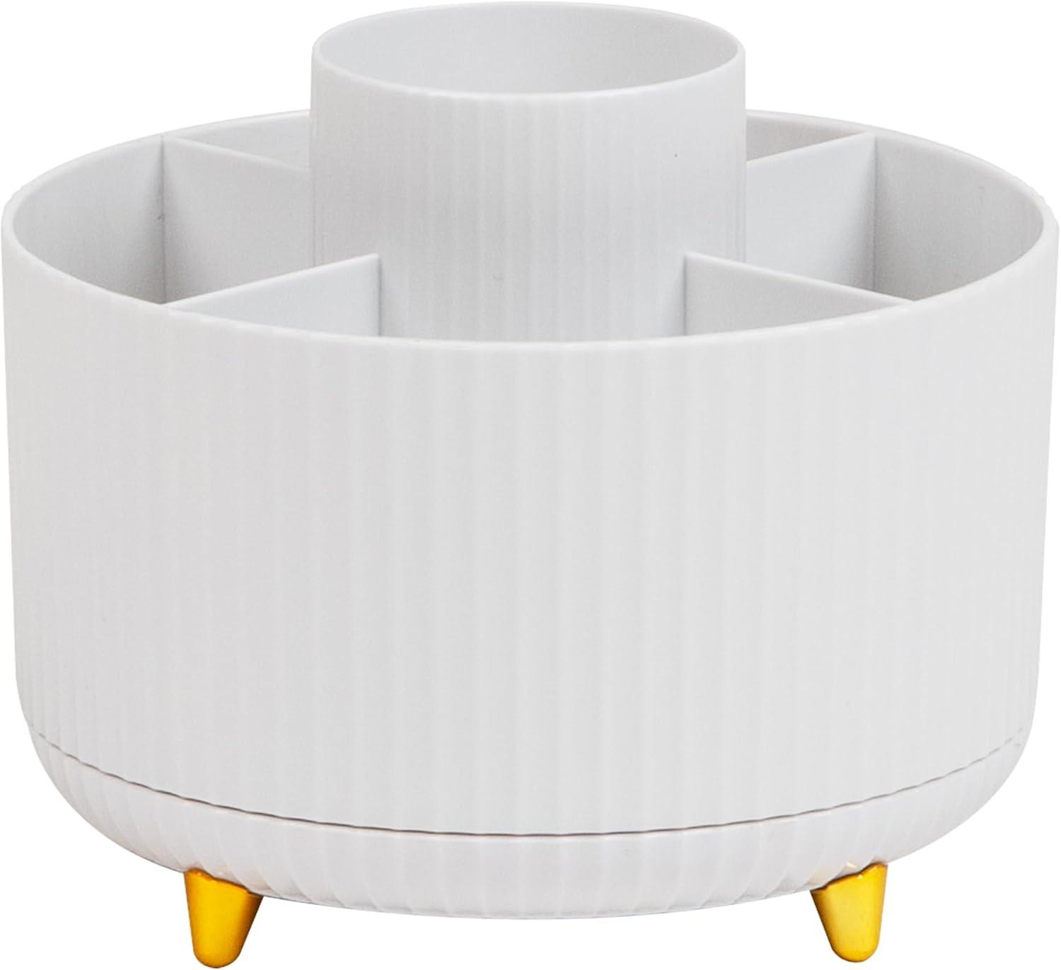 imageMind Reader Rotating Pen Cup Accessory Holder Desktop Organization Office Plastic 575quot L x 575quot W x 475quot H PinkWhite