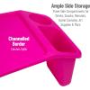 Mind Reader Kids Lap Desk, Activity Tray, Drawing, Stackable, Classroom, Portable, Plastic, 22.25″ L x 10.75″ W x 8.5″ H, Pink