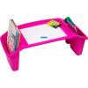 Mind Reader Kids Lap Desk, Activity Tray, Drawing, Stackable, Classroom, Portable, Plastic, 22.25″ L x 10.75″ W x 8.5″ H, Pink