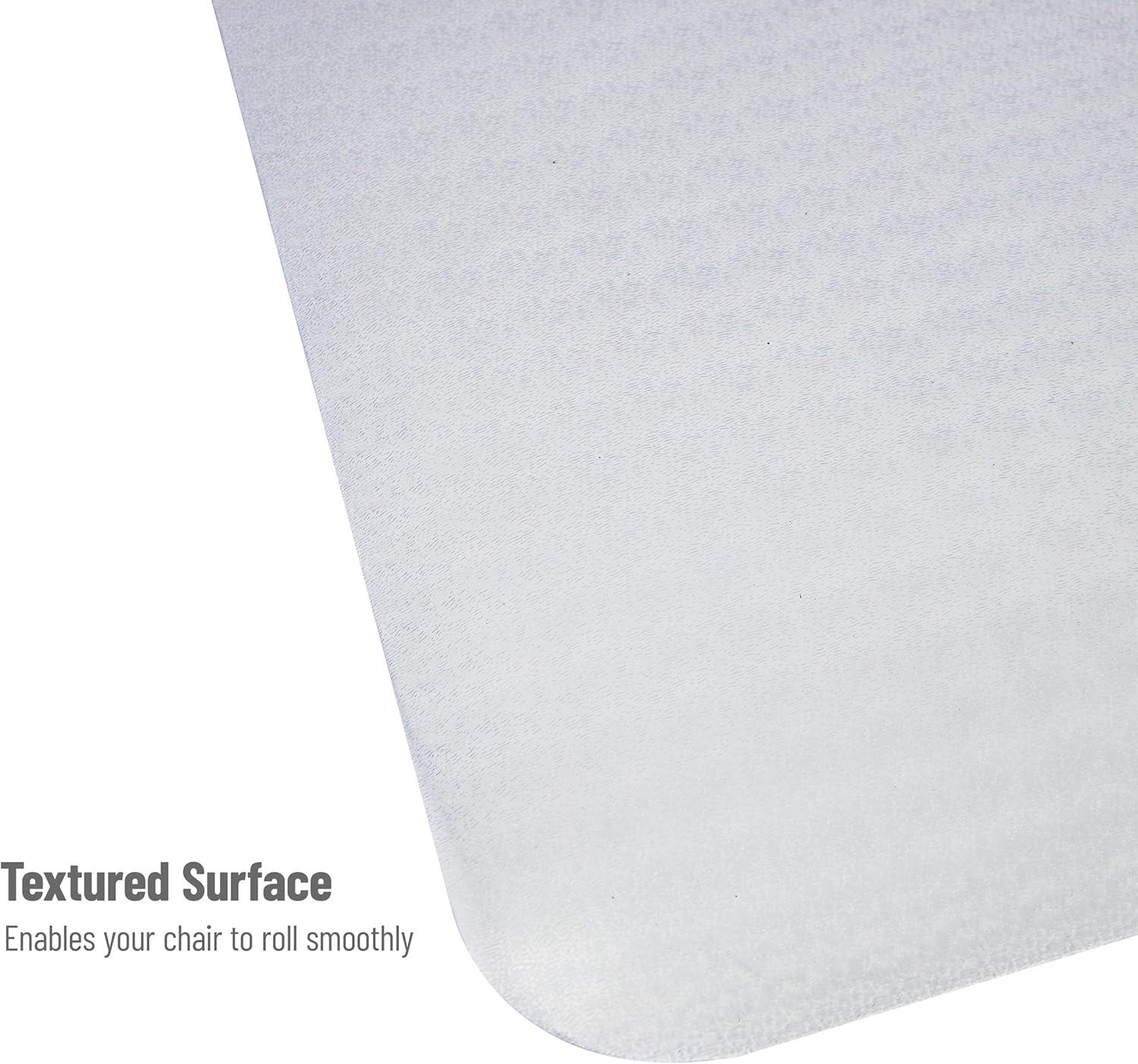 imageMind Reader Office Chair Mat for Carpet Under Desk Protector Carpet Grips Rolling PVC 3525quot L x 47quot W x 00625quot H ClearClear