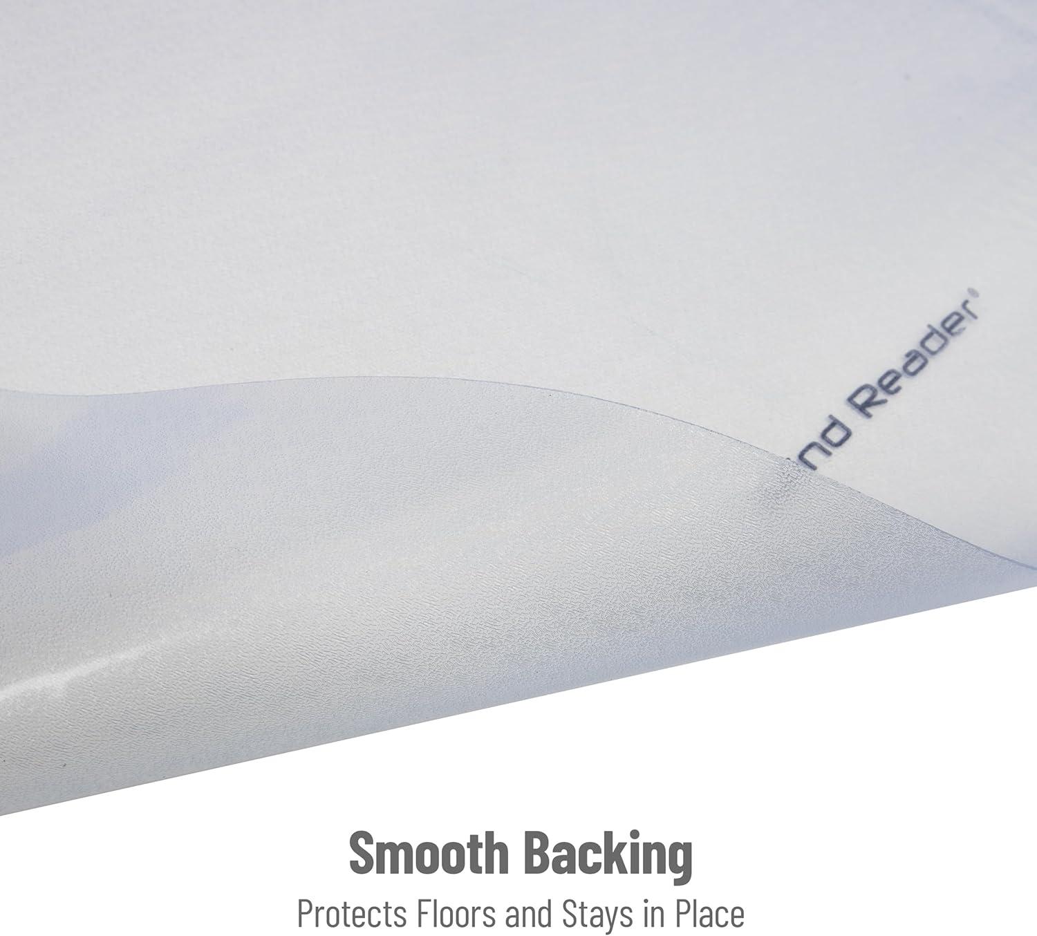 imageMind Reader Office Chair Mat for Carpet Under Desk Protector Carpet Grips Rolling PVC 3525quot L x 47quot W x 00625quot H ClearClear