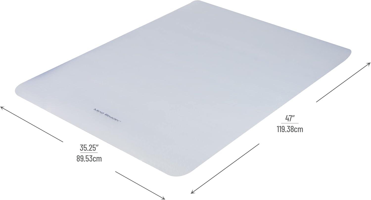 imageMind Reader Office Chair Mat for Carpet Under Desk Protector Carpet Grips Rolling PVC 3525quot L x 47quot W x 00625quot H ClearClear