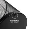 Mind Reader Mesh Trash Can, Set of 3, Waste Paper Basket, Round, Office, Metal Mesh, 11.5″ L x 11.5″ W x 13.75″ H, Black