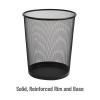 Mind Reader Mesh Trash Can, Set of 3, Waste Paper Basket, Round, Office, Metal Mesh, 11.5″ L x 11.5″ W x 13.75″ H, Black