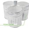 Mind Reader Utensil Holder, Silverware Organizer, Caddy, Cutlery Holder, Galvanized Metal, 7″ L x 7″ W x 9.25″ H, Silver(White Lines)
