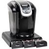 Mind Reader Single Serve Coffee Pod Organizer with 3 Drawers, 36 Pod Capacity, 13.5″L x 12.25″W x 2.5″H, Black(Black)