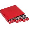 Mind Reader Single Serve Coffee Pod Organizer with 3 Drawers, 36 Pod Capacity, 13.5″L x 12.25″W x 2.5″H, Black(Red)