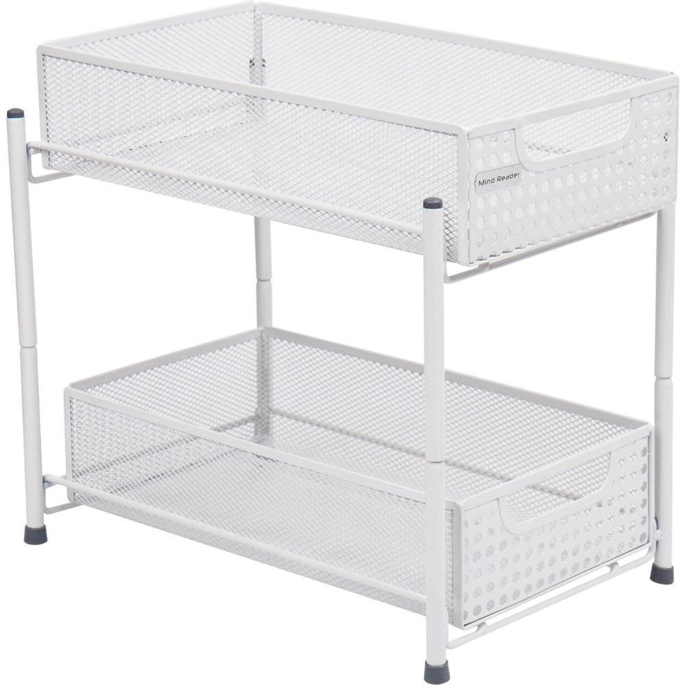 imageMind Reader Accessory Organizer Supply Storage Desktop Crafts Office Metal Mesh 8quotL x 125quotW x 1125quotH BlackWhite