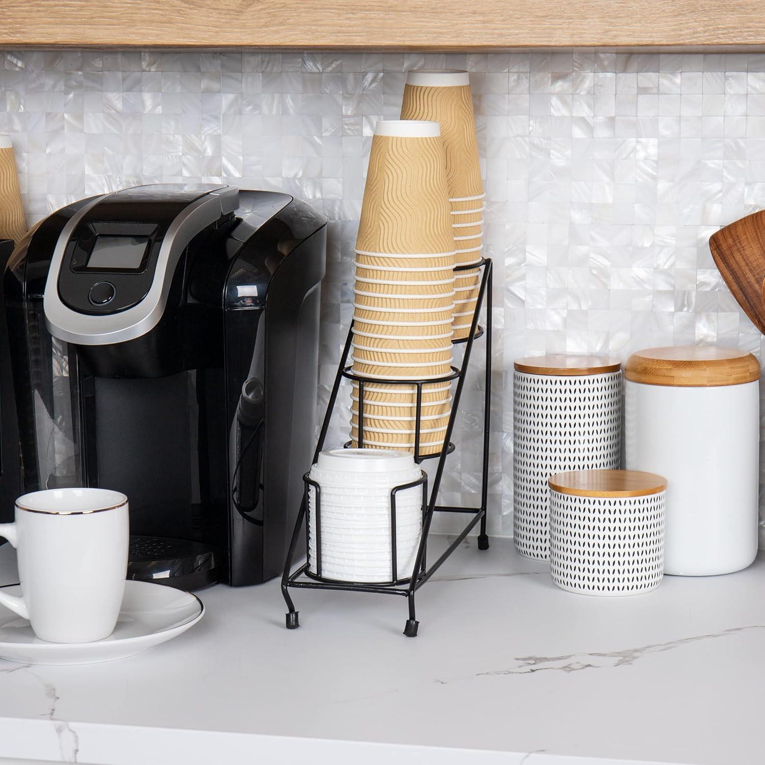 imageMind Reader Coffee Syrup Station Coffee Bar Accessories Kitchen Countertop Organizer Metal 425quot L x 14quot W x 1075quot H Black