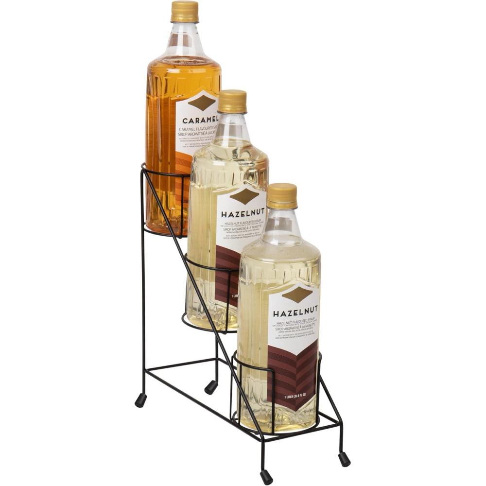 imageMind Reader Coffee Syrup Station Coffee Bar Accessories Kitchen Countertop Organizer Metal 425quot L x 14quot W x 1075quot H Black