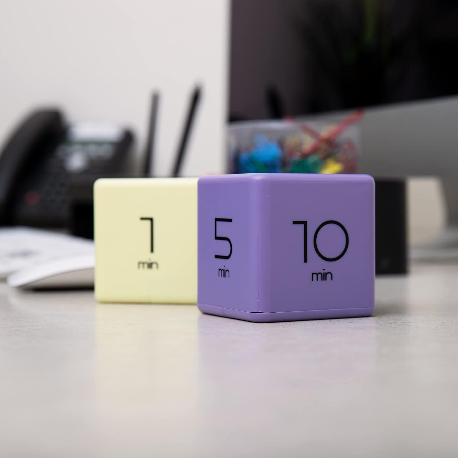 imageMind Reader Productivity Timer Kitchen Timer Egg Timer Kids Timer 255quot L x 255quot W x 255quot H Set of 2 Lilac and YellowLilac and Yellow