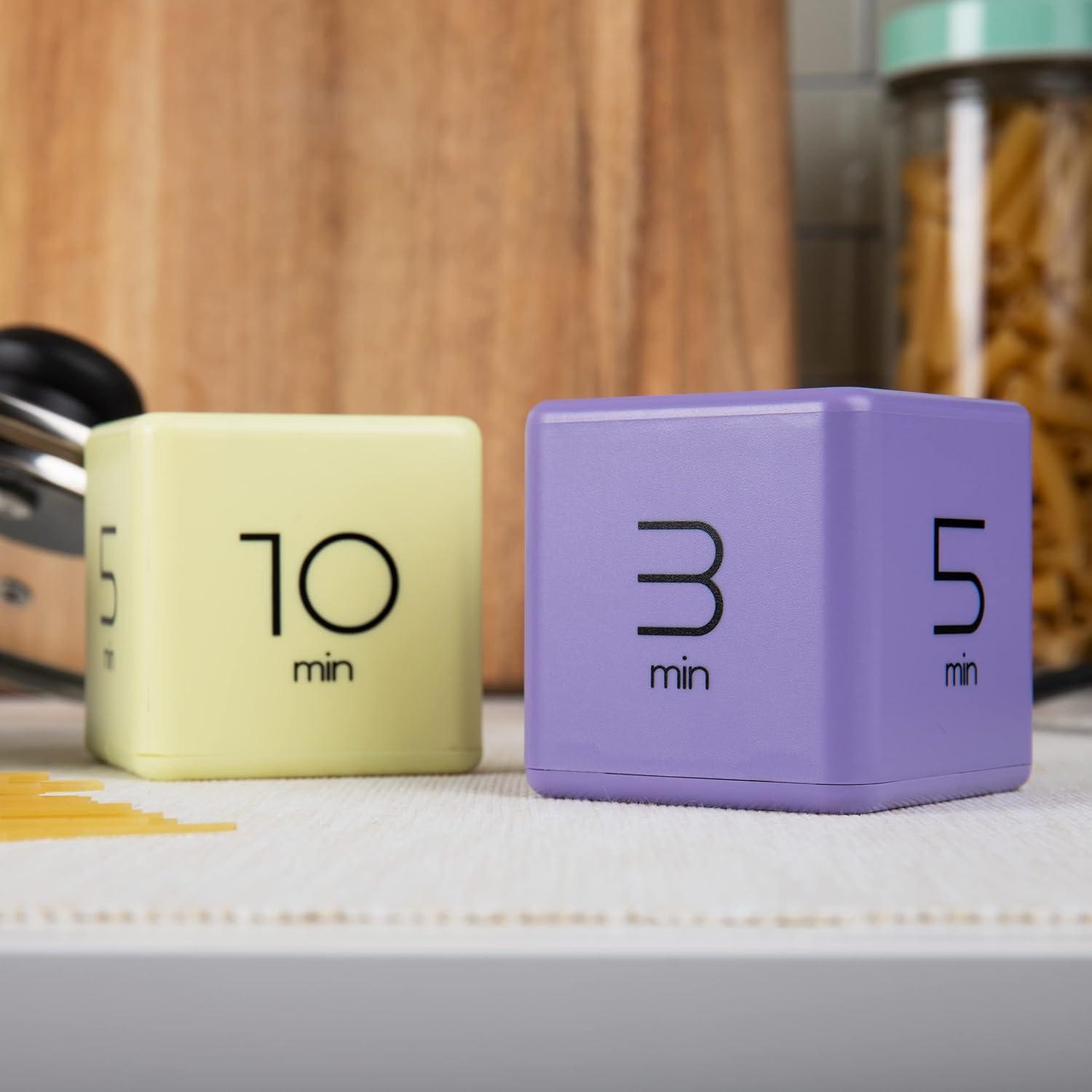 imageMind Reader Productivity Timer Kitchen Timer Egg Timer Kids Timer 255quot L x 255quot W x 255quot H Set of 2 Lilac and YellowLilac and Yellow