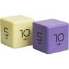 Mind Reader Productivity Timer, Kitchen Timer, Egg Timer, Kids Timer, 2.55″ L x 2.55″ W x 2.55″ H, Set of 2, Lilac and Yellow(Lilac and Yellow)