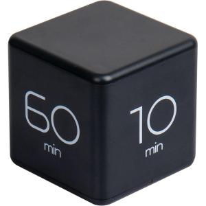 Mind Reader Productivity Timer, Kitchen Timer, Egg Timer, Kids Timer, 2.55″ L x 2.55″ W x 2.55″ H, Set of 2, Lilac and Yellow(Black)