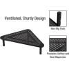 Mind Reader Triangle Monitor Stand, 40lb(18kg) Capacity, Adjustable Height, Ventilated, Metal, 19.5″L x 14.5″W x 5.5″H, Black