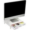Mind Reader PC, Laptop, IMAC Monitor Stand and Desk Organizer, White