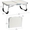 Mind Reader Lap Desk Laptop Stand, Bed Tray, Collapsible, Dorm Room, Portable, Dorm, MDF, Metal, 23.5″ L x 16″ W x 10″ H, Green(Gray)