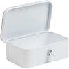 Mind Reader First Aid Box, Emergency Kit, Medical Supply Organizer, Vintage, Buckle Lock, Metal, 9.25″L x 6″W x 3″H, White(White)