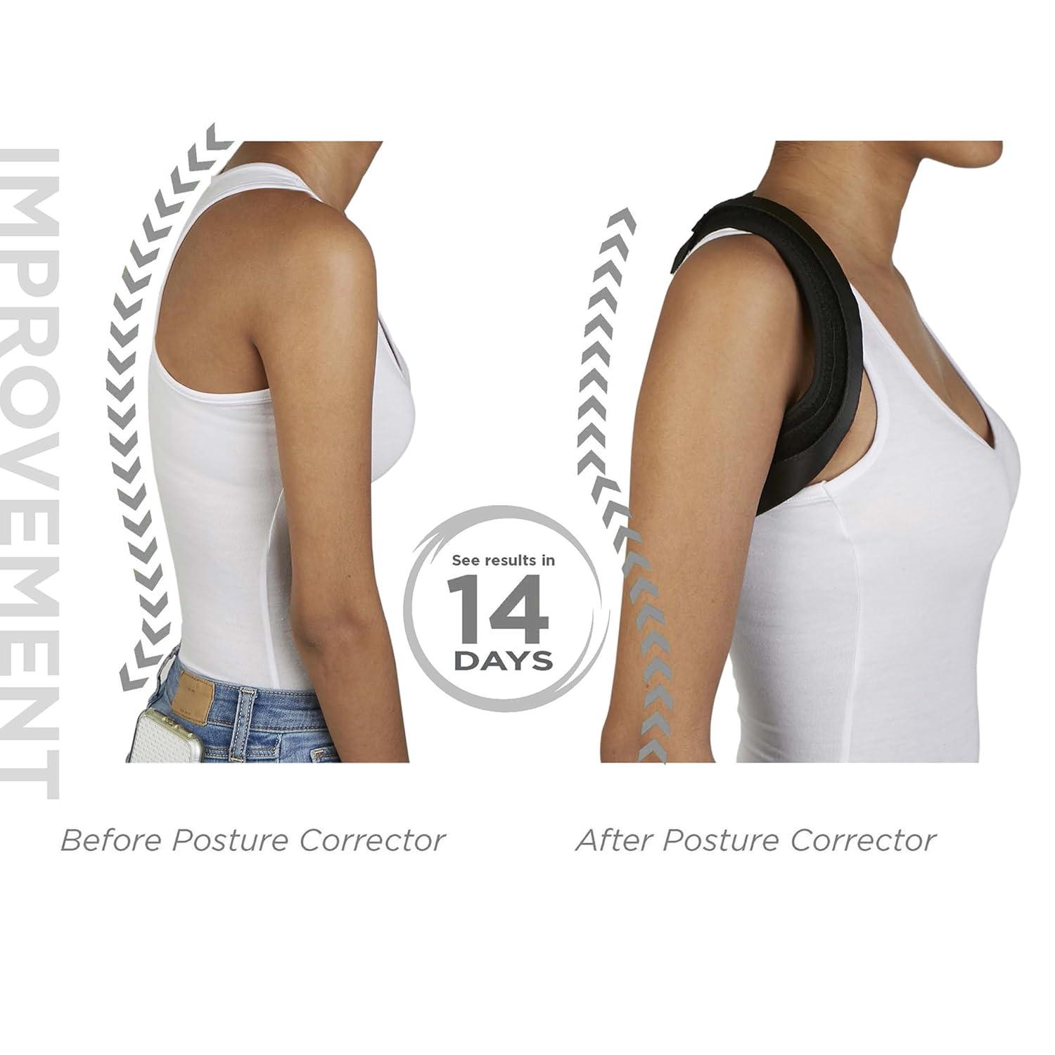 image:imageMind Reader Posture Corrector Adjustable Clavicle Brace Lightweight Posture Support Nylon 14L x 425W x 115H Black