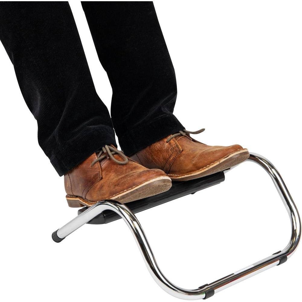 image:imageMind Reader Foot Rest Under Desk at Work Ergonomic Height Adjustable Office Metal 14 L x 13 W x 7 H Black14L x 13W x 7H