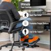 Mind Reader Adjustable Foot Rest with Elastomer Pad for Comfort and Support, Ergonomic Foot Platform, Height Adjustable, Black