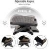 Mind Reader Adjustable Foot Rest with Elastomer Pad for Comfort and Support, Ergonomic Foot Platform, Height Adjustable, Black
