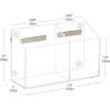 Mind Reader Clear Dry Erase Marker and Eraser Holder, Acrylic Magnetic Whiteboard Organizer, 2-Compartment, Desktop or Wall Mount, Clear