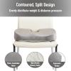 Mind Reader Memory Foam Seat Cushion with Air-Cloud Technology, Ergonomic Pressure Relief for Office Chair, Car, or Wheelchair, Sciatica, Coccyx, Tailbone & Hip Pain Support, Gray(Gray)