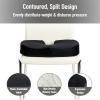 Mind Reader Memory Foam Seat Cushion with Air-Cloud Technology, Ergonomic Pressure Relief for Office Chair, Car, or Wheelchair, Sciatica, Coccyx, Tailbone & Hip Pain Support, Gray(Classic Black)