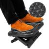 Mind Reader Foot Rest, Under Desk at Work, Ergonomic, Height Adjustable, Office, Plastic, 18″ L x 13.5″ W x 6.5″ H, Black(18″L x 13.5″W x 6.5″H)
