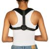 Mind Reader Posture Corrector, Adjustable Clavicle Brace, Lightweight, Posture Support, Nylon, 14″L x 4.25″W x 11.5″H, Black