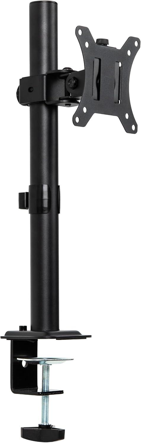 image:imageMind Reader Single Monitor Desk Mount for 1332 Screens VESA 75x75100x100 180 Rotation 90 Swivel 45 Tilt 176 lb Load Capacity Cable Management Quick Release Black