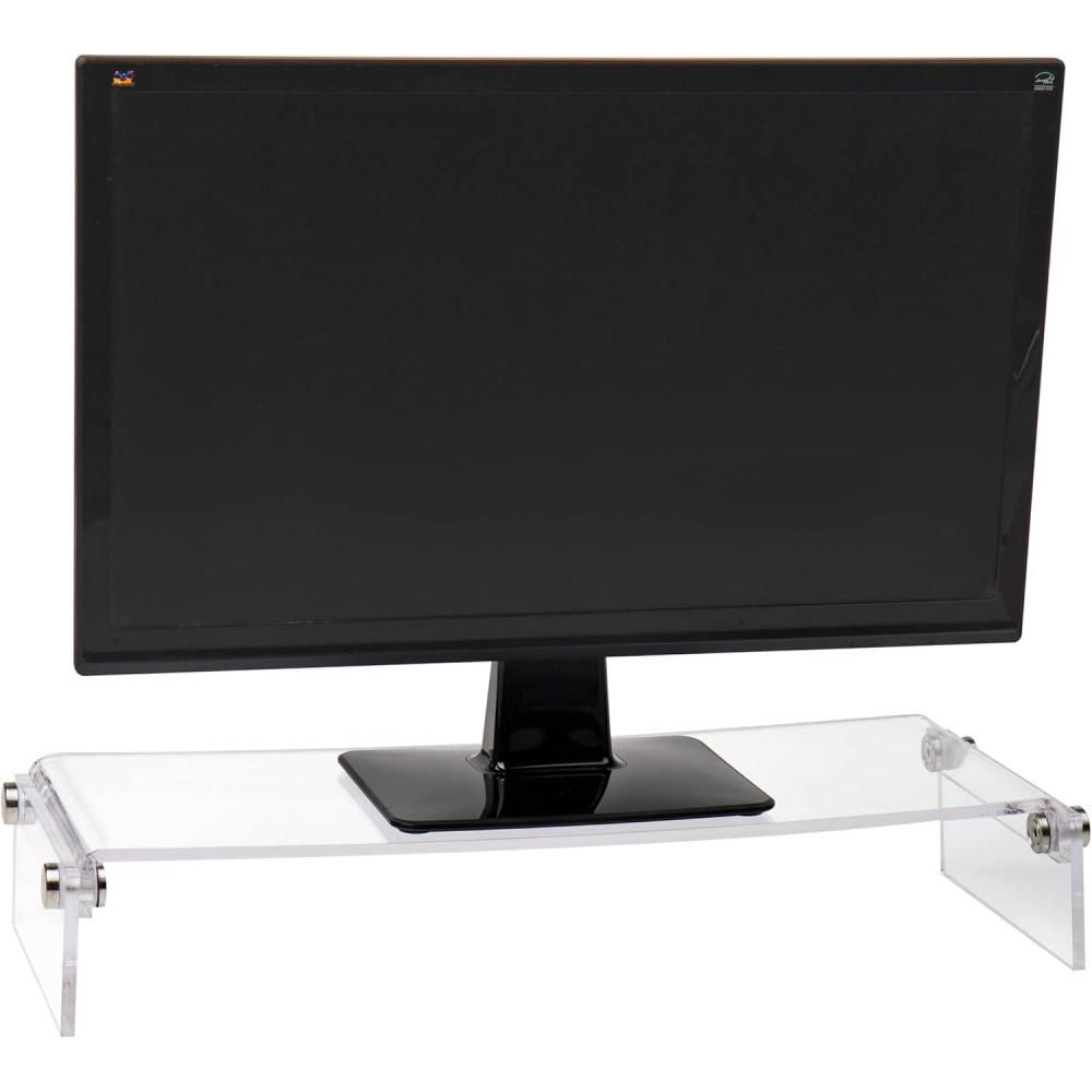 image:imageMind Reader Monitor Stand Desktop Organizer Riser Office Acrylic 85L x 235W x 4125H Clear