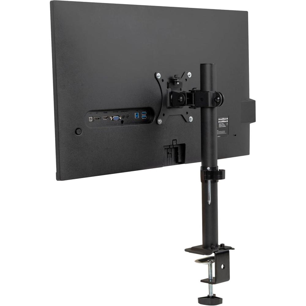 image:imageMind Reader Single Monitor Desk Mount for 1332 Screens VESA 75x75100x100 180 Rotation 90 Swivel 45 Tilt 176 lb Load Capacity Cable Management Quick Release Black