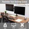 Mind Reader Dual Monitor Arm for 13–32 Inch Screens, Gas Spring VESA Desk Mount, ±180° Rotation, ±65° Tilt, ±180° Swivel, Holds up to 19.8 lbs Each, Integrated Cable Management, Black