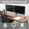 Mind Reader Dual Monitor Desk Mount for 13″-32″ Screens, Adjustable VESA Mount with 180° Rotation, ±90° Swivel, ±45° Tilt, Integrated Cable Management, 17.6 lb Capacity Each, Black