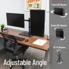 Mind Reader Freestanding Dual Monitor Desk Mount for 13″-32″ Screens, VESA 75×75/100×100, Full Motion with 180° Rotation, ±90° Swivel, ±45° Tilt, Holds Up to 17.6 lbs Each – No Clamp, Black