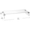 Mind Reader Monitor Stand, Desktop Organizer, Riser, Office, Acrylic, 8.5″L x 23.5″W x 4.125″H, Clear